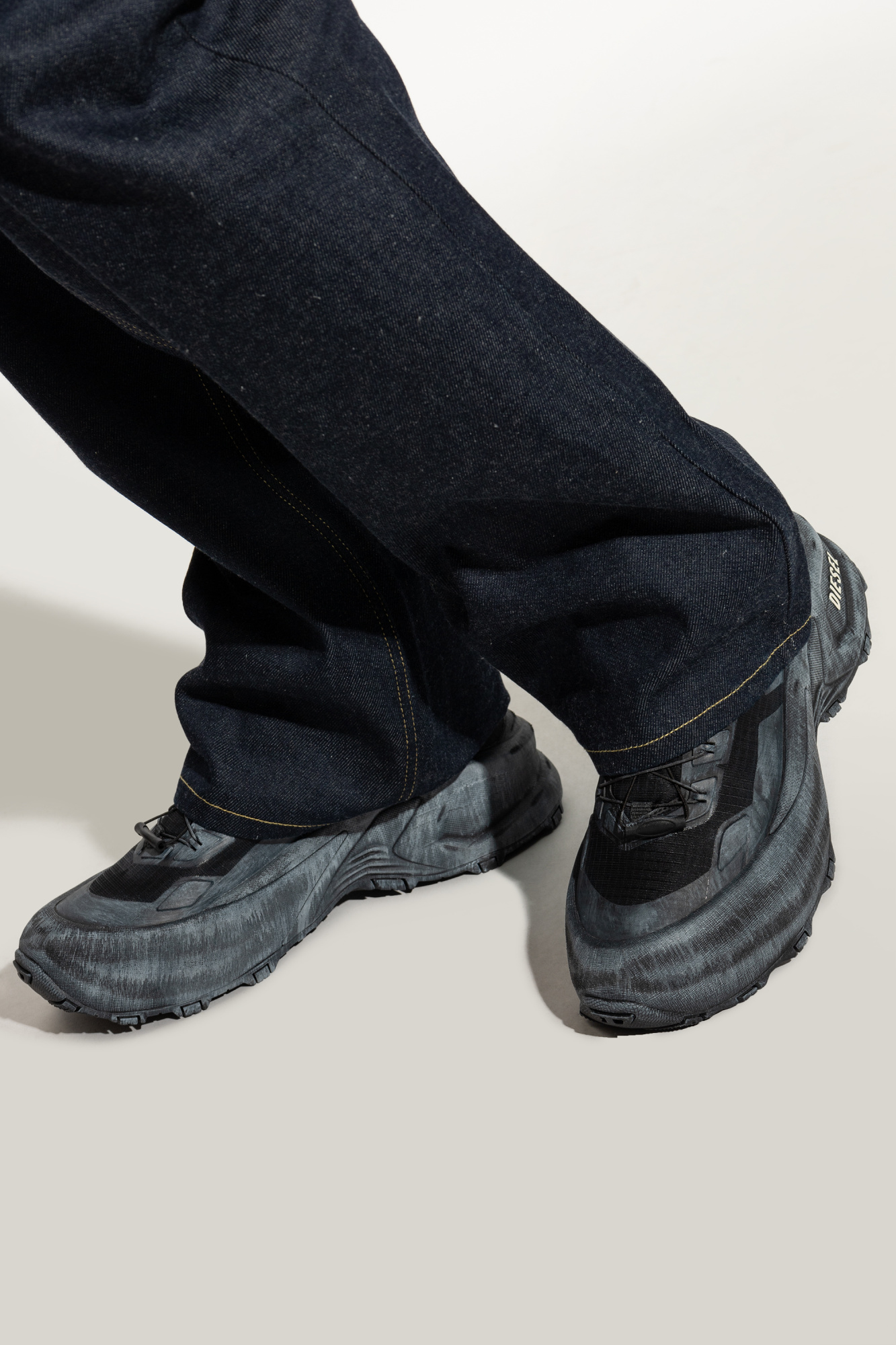Men's D-Cage Runner-Sneakers in TPU-trimmed ripstop | Black
